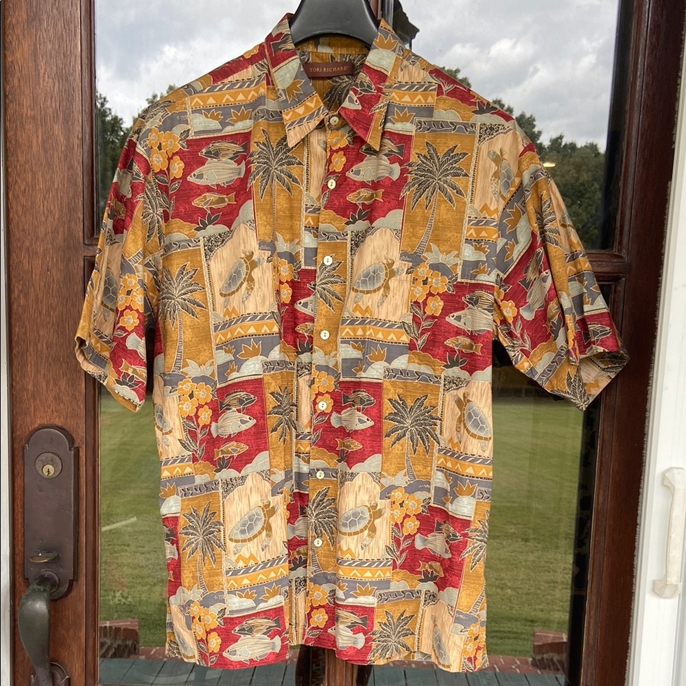 TORI RICHARD 100%‎ Cotton tropical shirt. Size XL